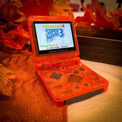 IPS USBC Charging Gameboy Advance SP Transparent Orange Laminated