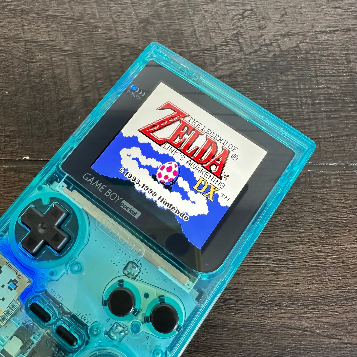 Gameboy Pocket Color Q5 IPS Clear Blue