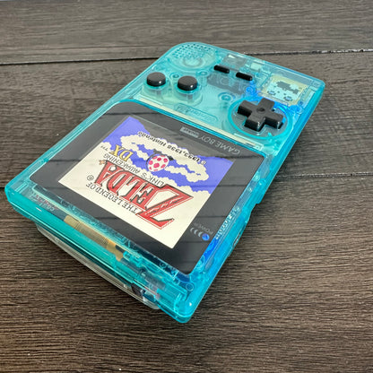 Gameboy Pocket Color Q5 IPS Clear Blue