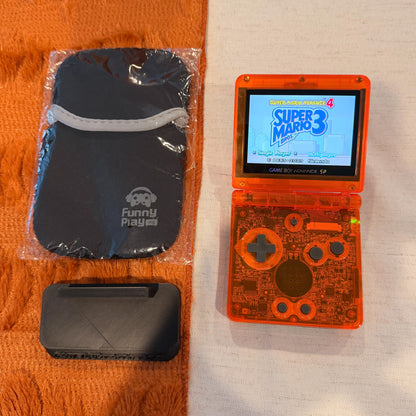 IPS USBC Charging Gameboy Advance SP Transparent Orange Laminated