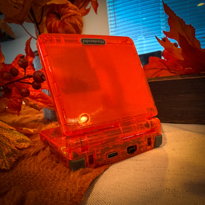 IPS USBC Charging Gameboy Advance SP Transparent Orange Laminated