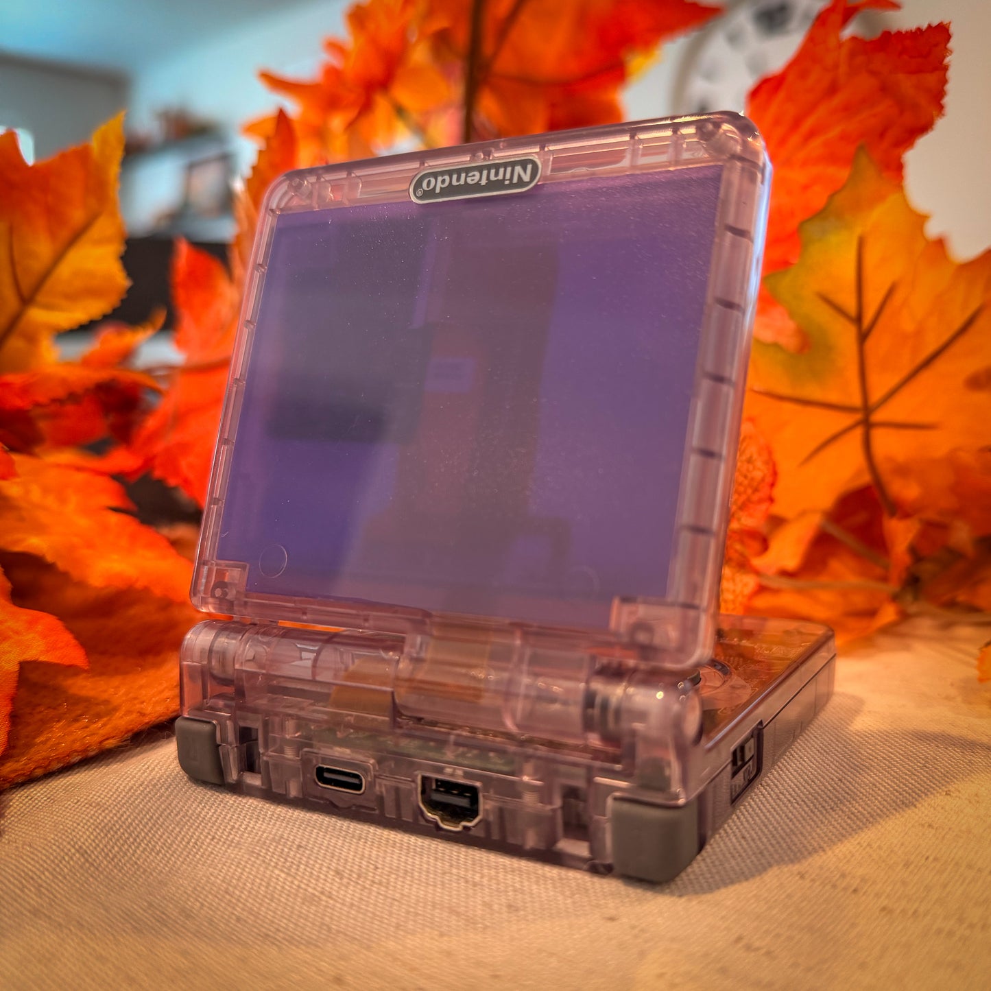 IPS USBC Charging Gameboy Advance SP Atomic Purple Laminated