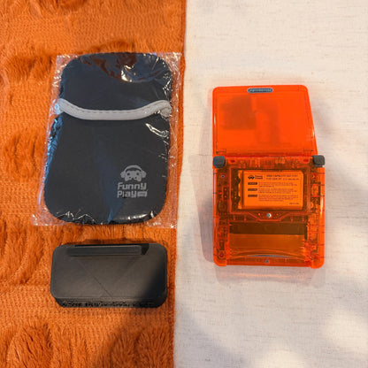 IPS USBC Charging Gameboy Advance SP Transparent Orange Laminated